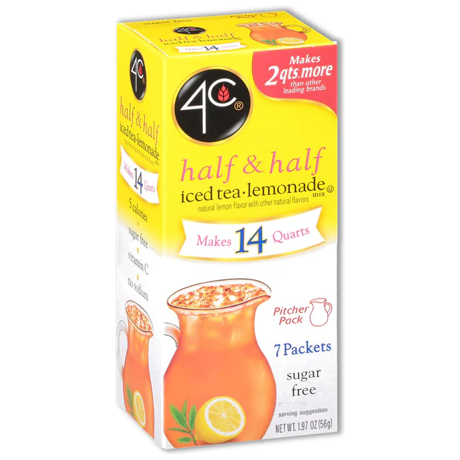 4C Pitcher Pack Drink Mix - Half & Half - 7 packets