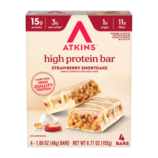 Atkins - High Protein Bars - Strawberry Shortcake - 4 Bars