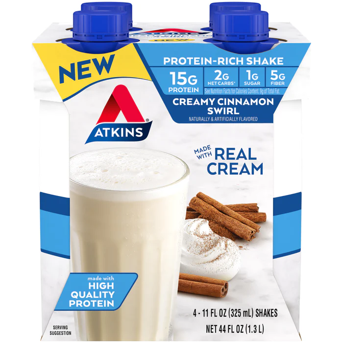 Atkins Shakes - Creamy Cinnamon Swirl - 4 Pk