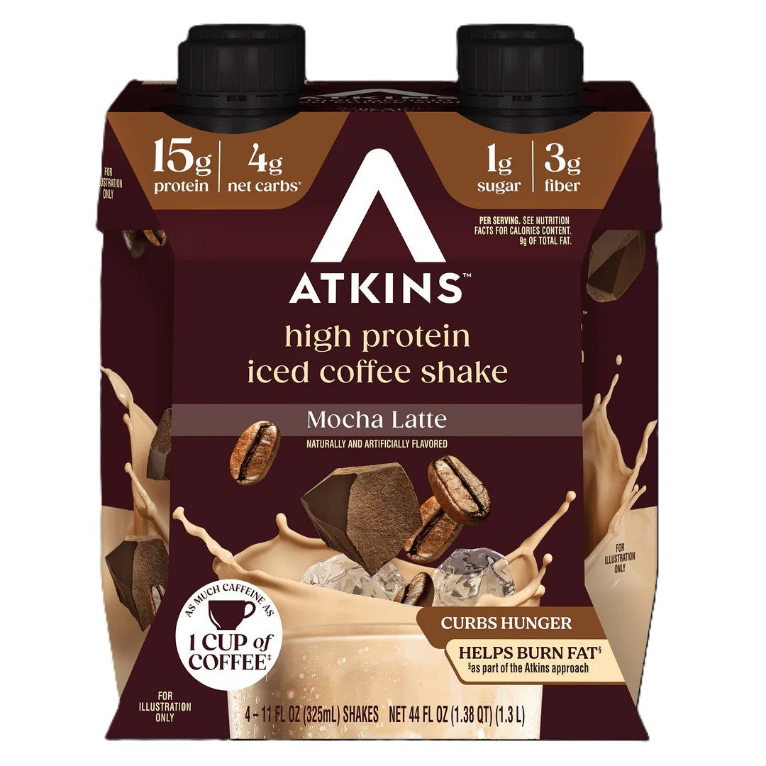 Shake protéiné glacé Atkins - Moka Latte - paquet de 4