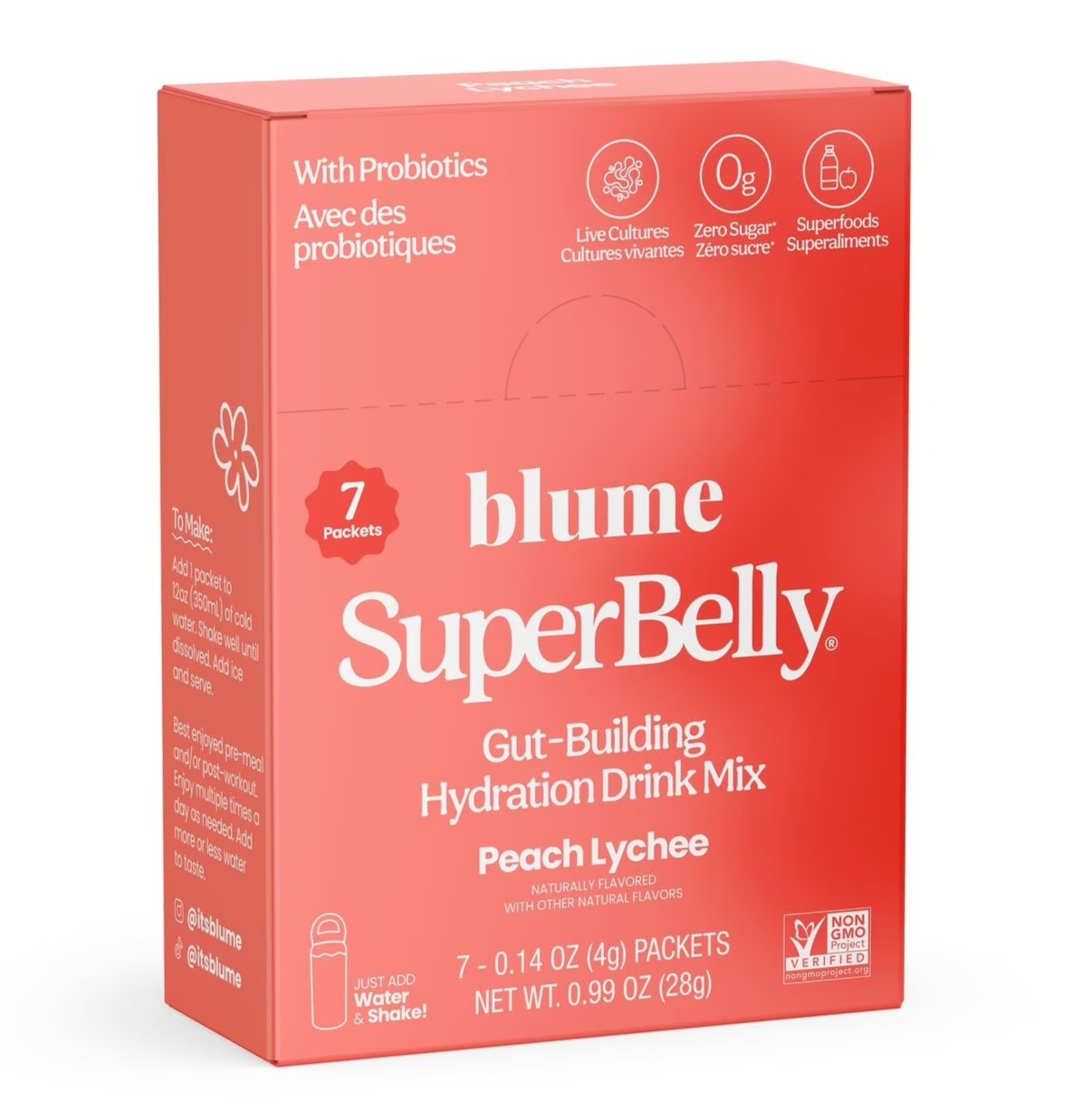 Blume - Superbelly Hydration Powder - Peach Lychee - 7pk