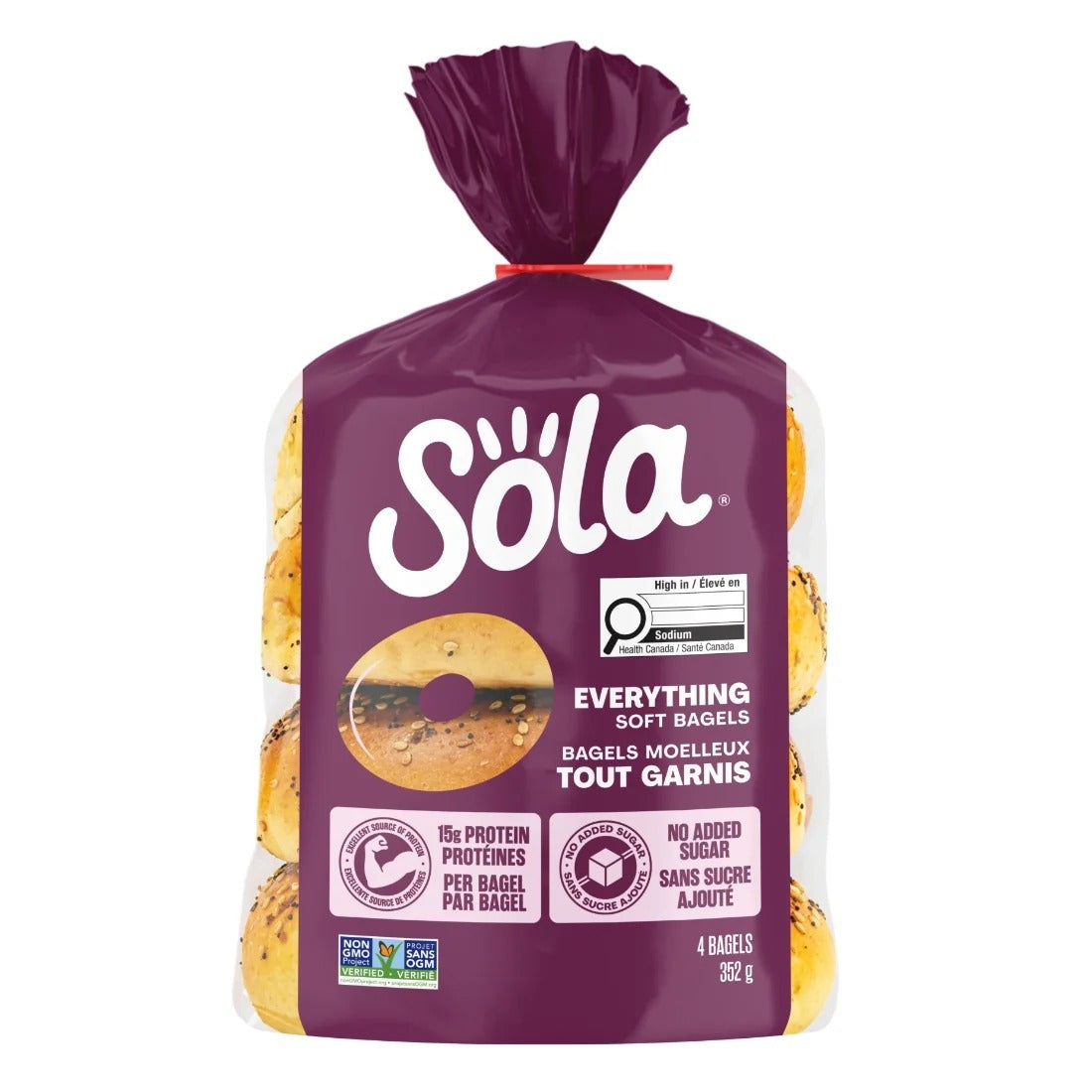 Sola - Keto Friendly Bagel - Tout - Sac de 12 oz