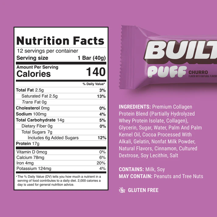 Built Bar - Protein Puff - Churro - 41g