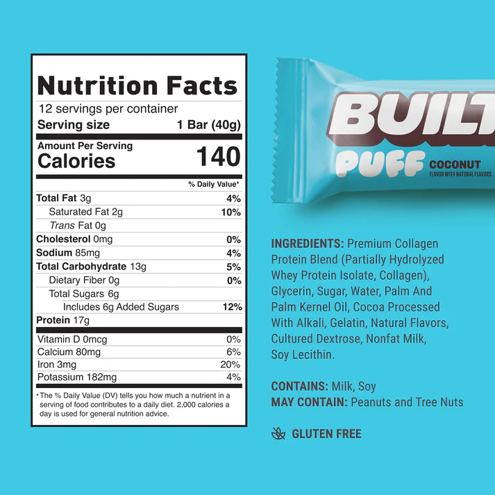 Built Bar - Protein Puff - Coconut Marshmallow - 41g