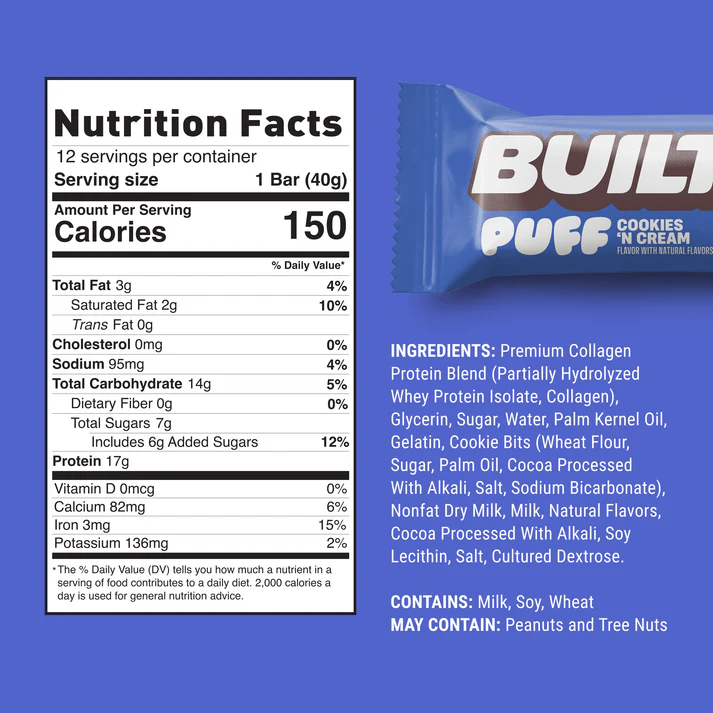 Built Bar - Protein Puff - Cookies N' Cream - 41g