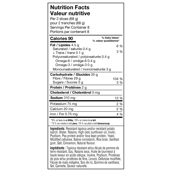 Carbonaut - Gluten Free - Cinnamon Raisin - 550 g