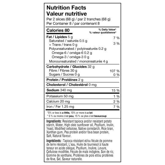 Carbonaut Gluten Free White Bread 550 g Low Carb Canada