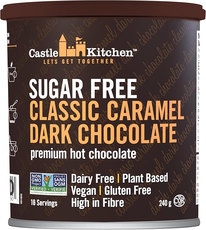 Castle Kitchen - Sugar Free Hot Chocolate - Classic Caramel Dark Chocolate - 240g