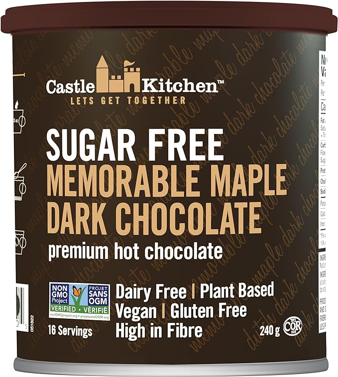 Castle Kitchen - Sugar Free Hot Chocolate - Memorable Maple Dark Chocolate - 240g