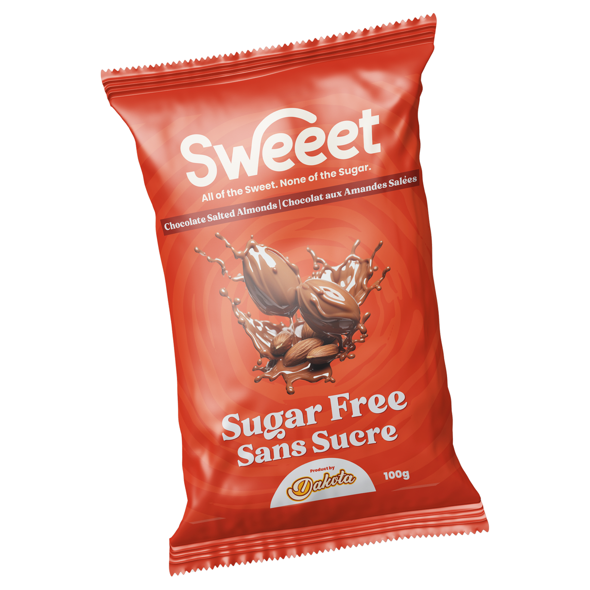 Dakota - Sugar Free Sweeets - Chocolate Salted Almonds - 100g