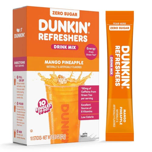 Dunkin' - Refreshers Drink Mix - Peach Passion Fruit Lemonade - 10 sticks