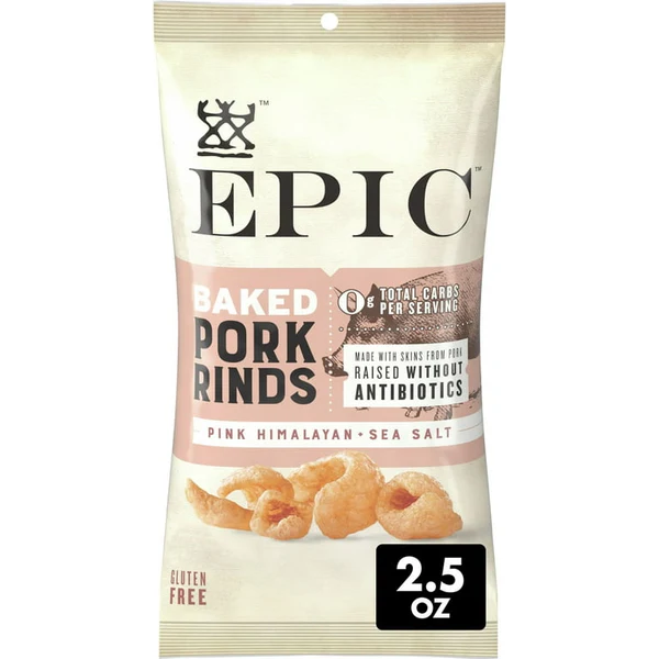 Epic - Oven Baked Pork Rinds - Himalayan Sea Salt - 70g