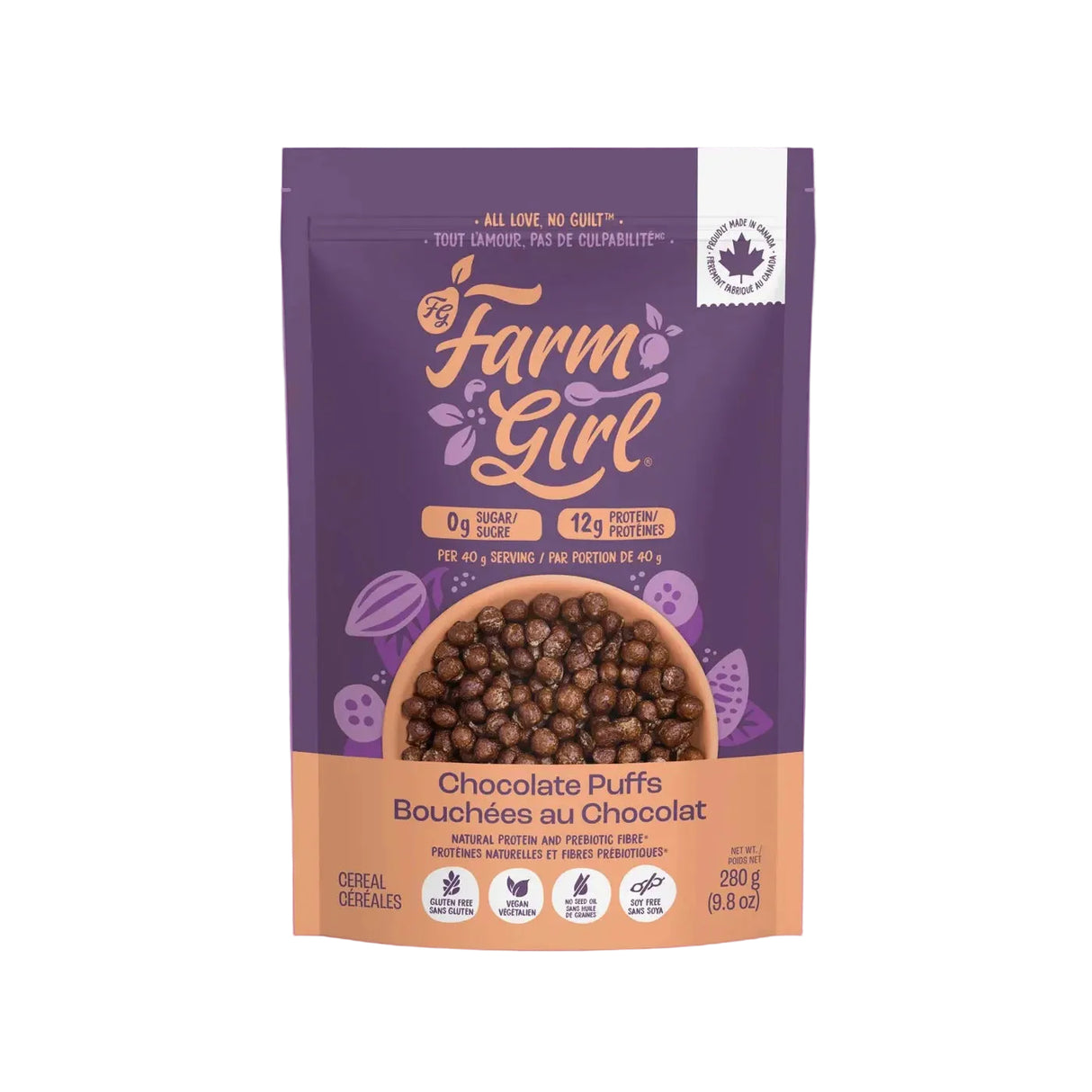 Farm Girl - Keto Cereals - Chocolate Puffs - 280 g