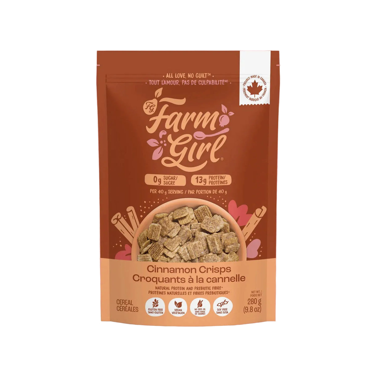 Farm Girl - Keto Cereals - Cinnamon Crisps - 280g