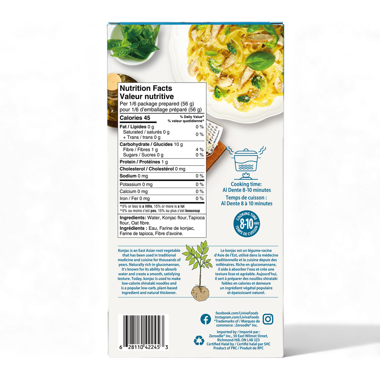 Liviva - Low Carb Dried Shirataki - Fettuccine - 120g