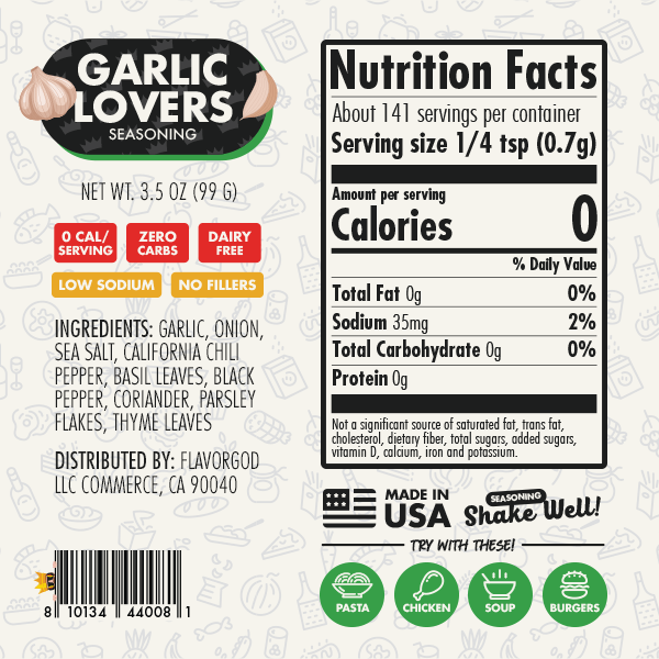 Flavorgod - Zero Carb Seasoning - Garlic Lovers