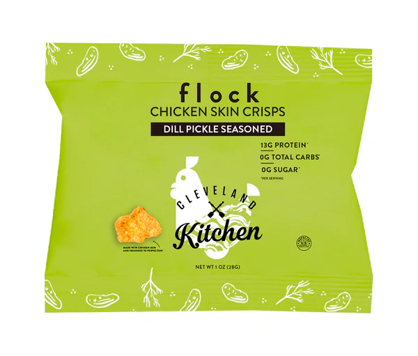 Flock - Chicken Chips - Dill Pickle - 28g