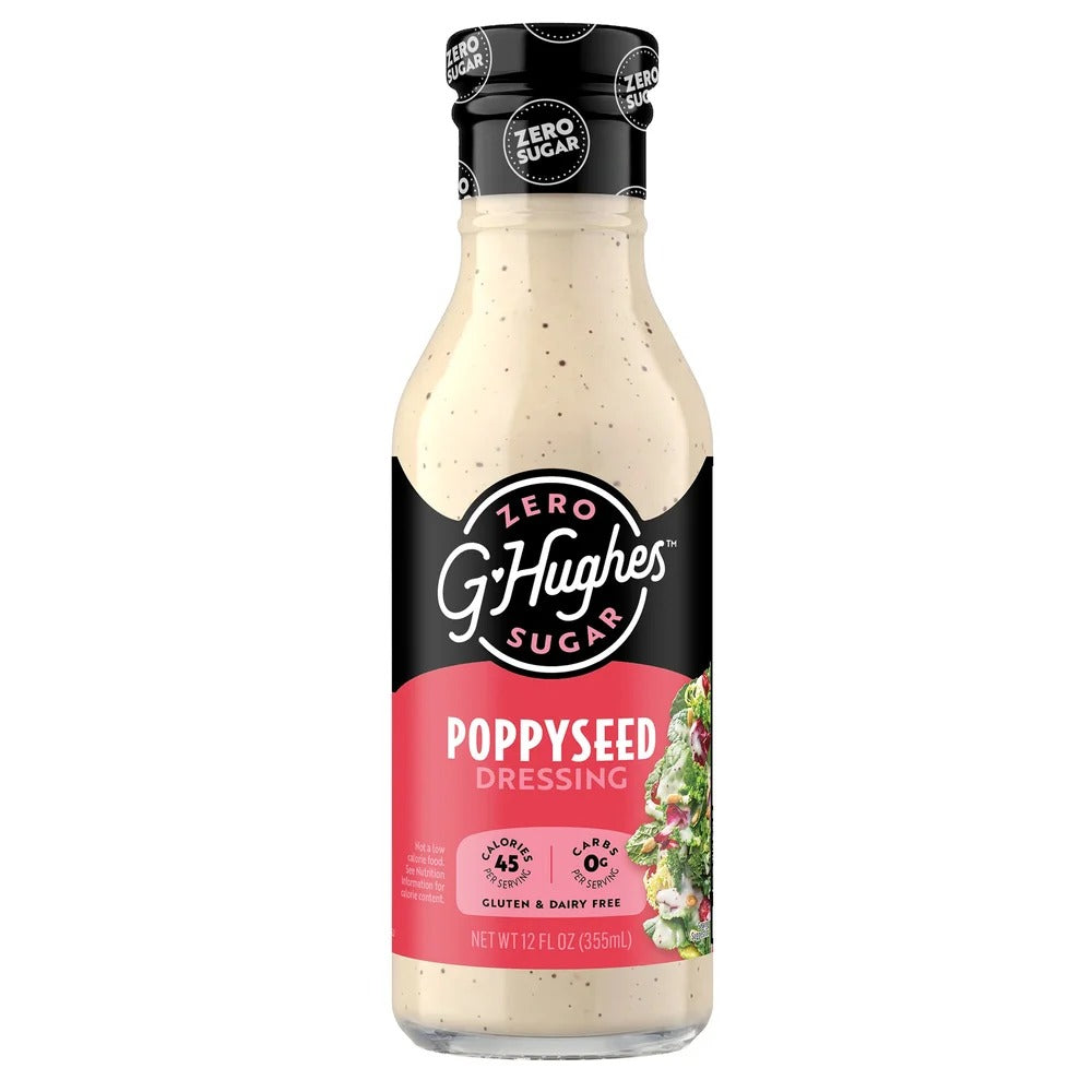 Vinaigrette G Hughes – Vinaigrette aux graines de pavot sans sucre – 12 oz