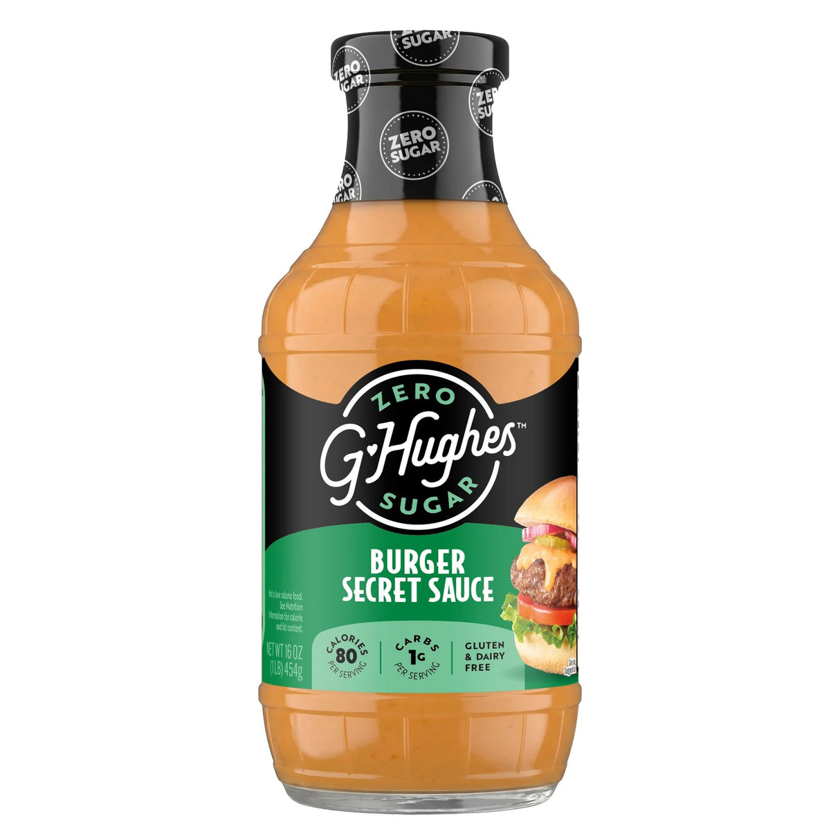 G Hughes Trempette - Sauce secrète pour hamburger sans sucre - 16 oz.