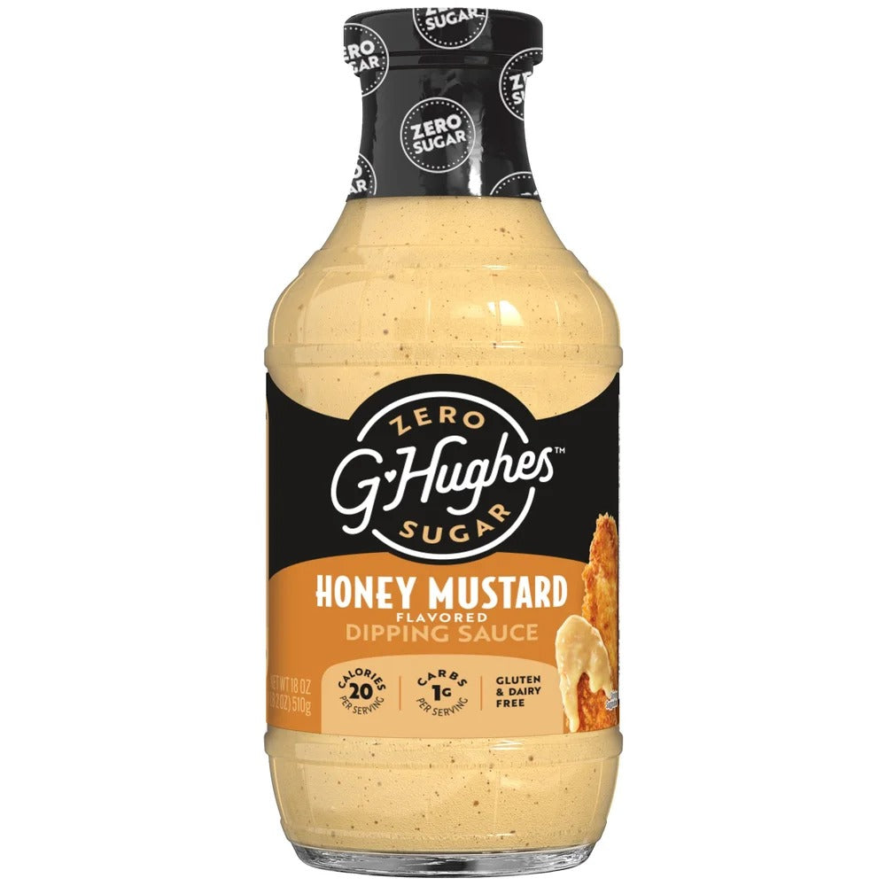 G Hughes Dipping Sauce - Sugar Free Honey Mustard - 490ml