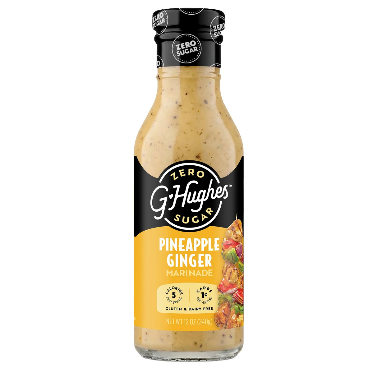 G Hughes Marinade - Marinade d'ananas et de gingembre sans sucre - 12 oz.