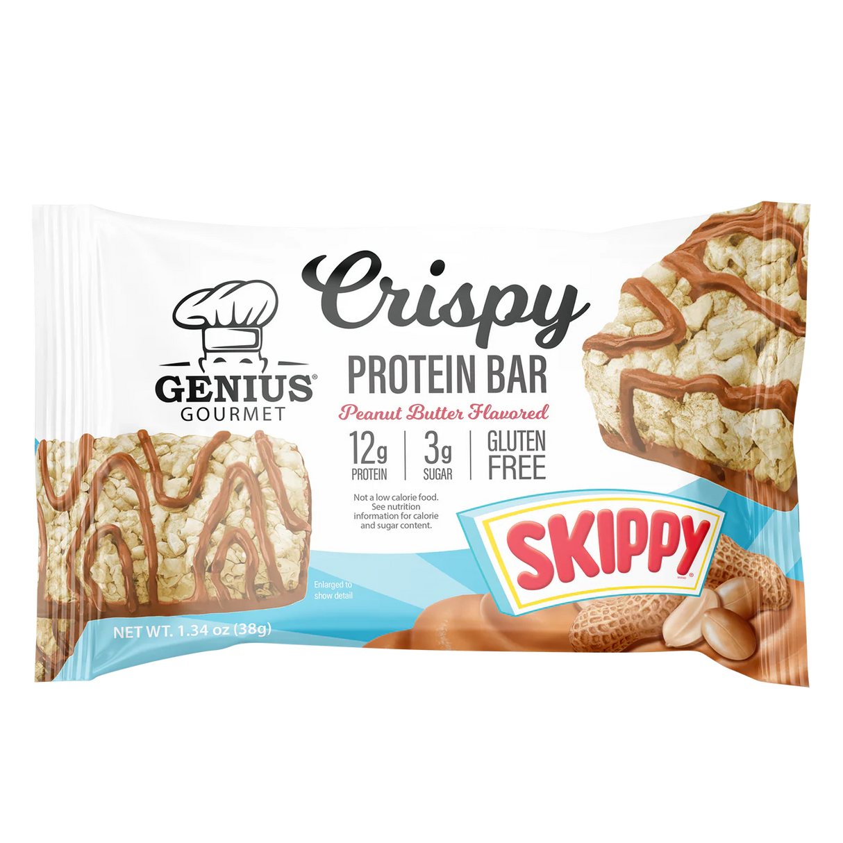 Genius Gourmet - Crispy Protein Bar - Skippy Peanut Butter - 1 Bar