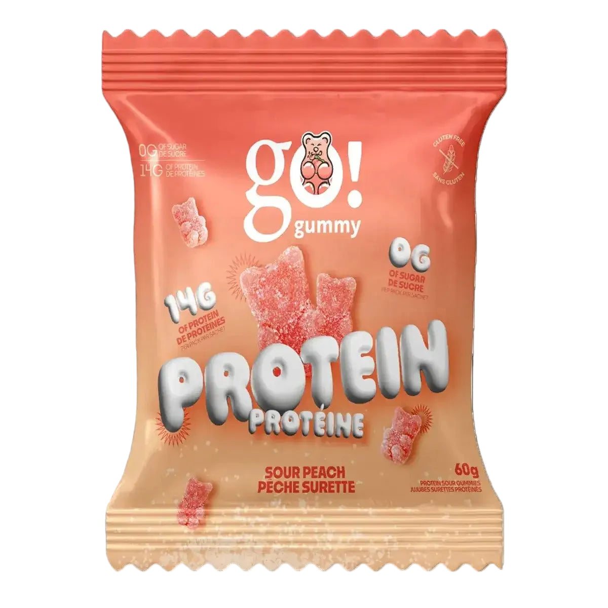 Go Nutrition - Go Gummy Protein - Sour Peach - 60g