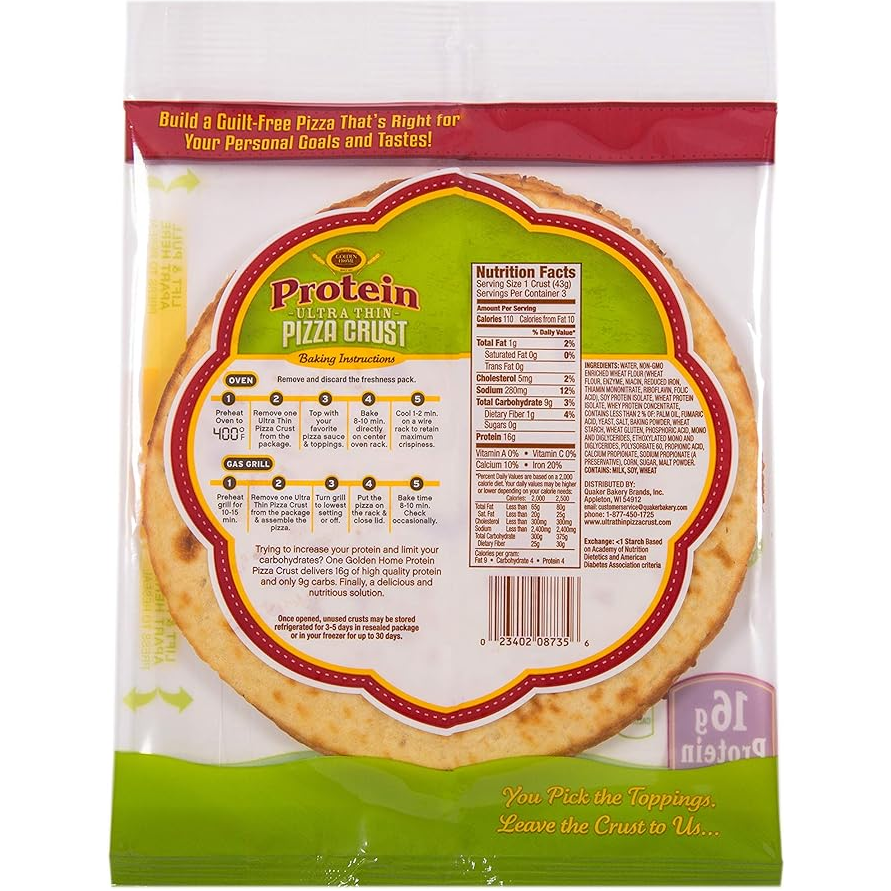 Golden Home Bakery - Ultra Thin 7" Pizza Crust - 3 Pack