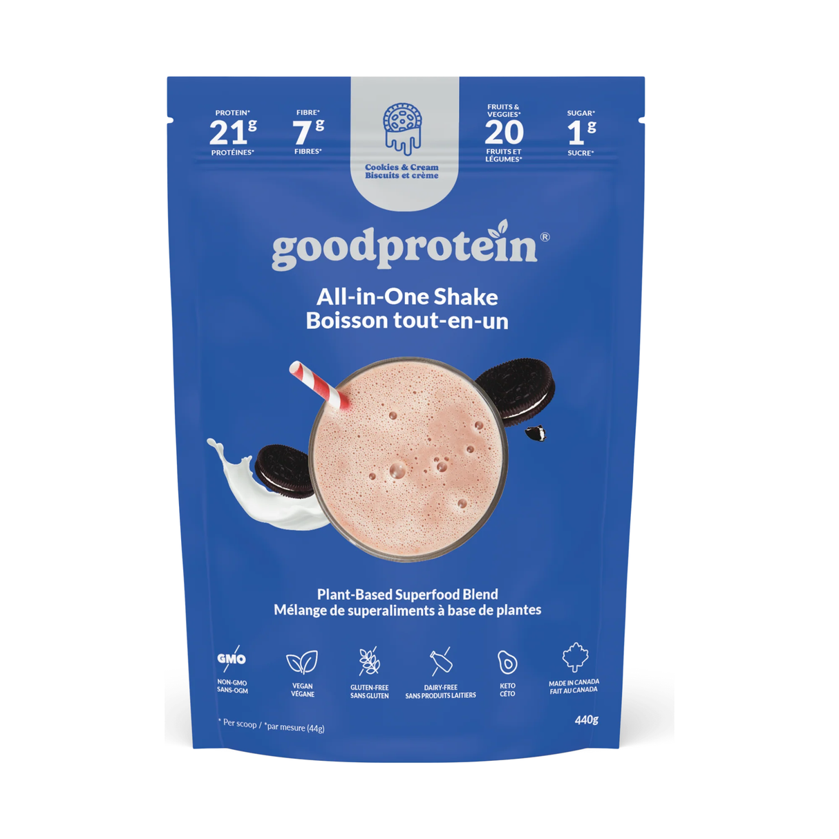 Good Protein - All-in-one-shake - Cookies & Cream - 440g