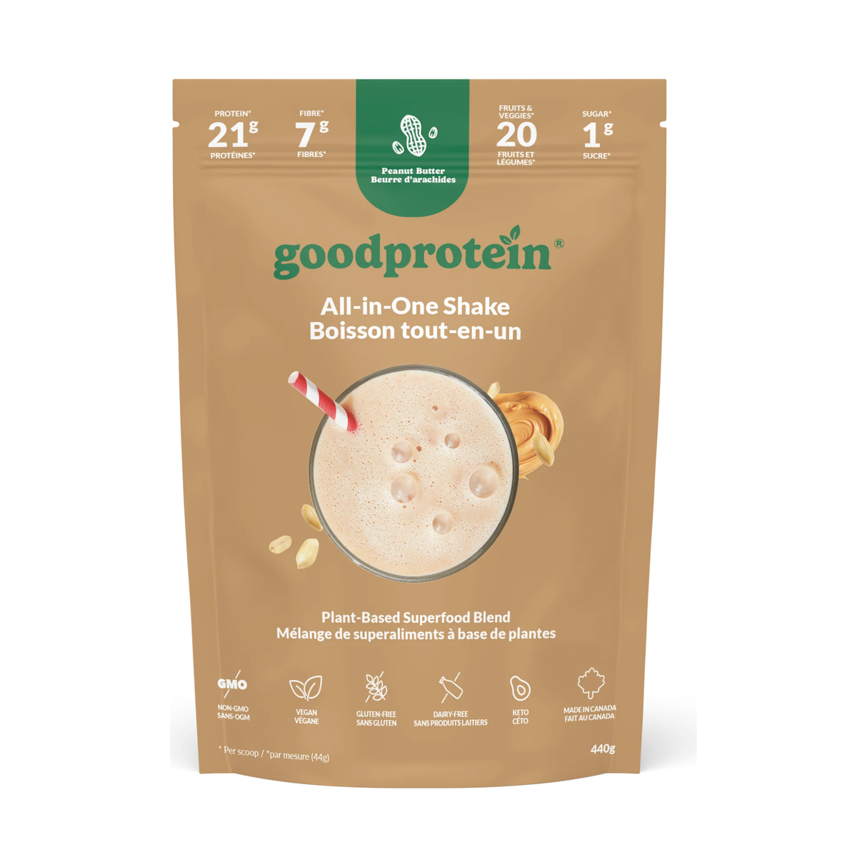 Good Protein - All-in-one-shake - Peanut Butter - 440g
