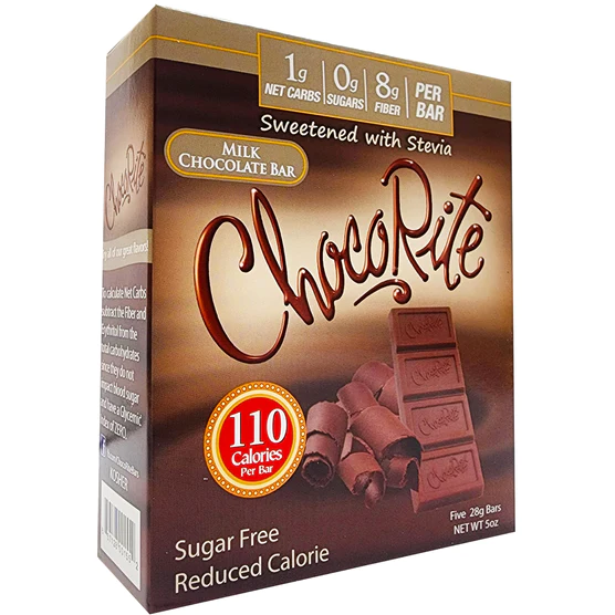 Healthsmart - ChocoRite All Natural with Stevia Chocolate Bar - Milk - 5 oz