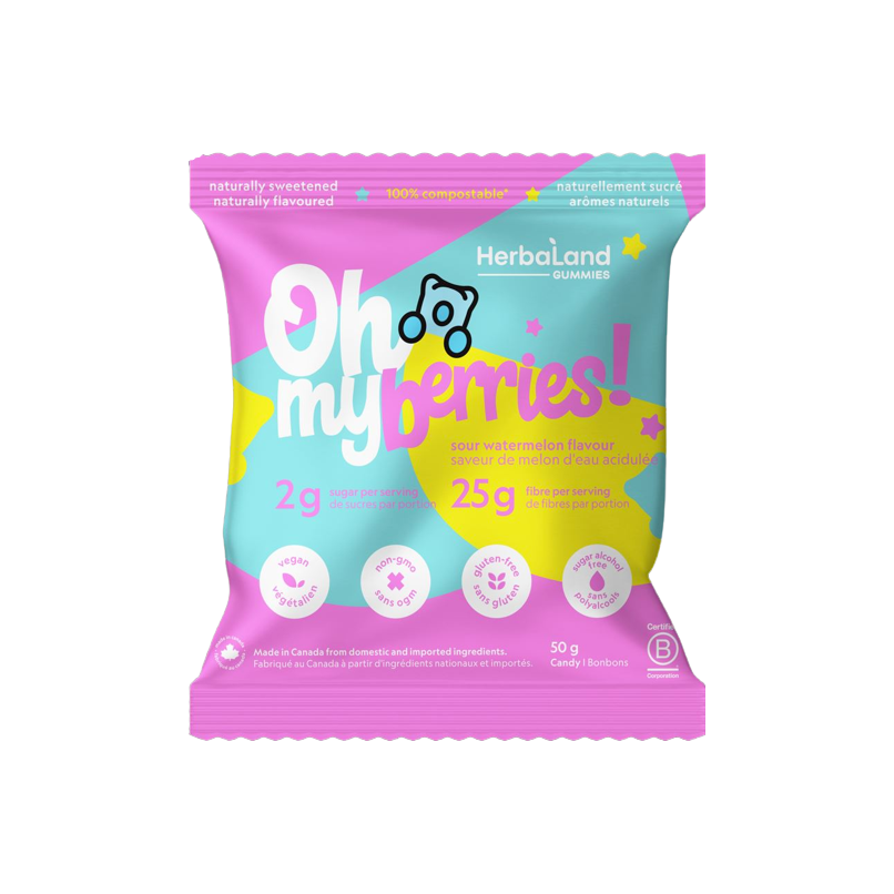 Herbaland - Oh My! Berries - Sour Watermelon Gummies - 50g