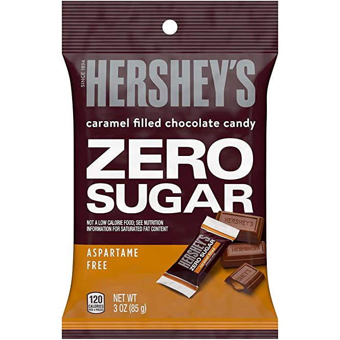 Hershey's - Zero Sugar Caramel Filled Chocolate - 3 oz Bag