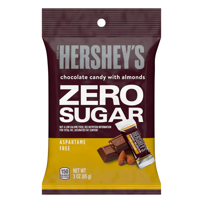 Hershey's - Zero Sugar Chocolate with Almonds - 3 oz Bag