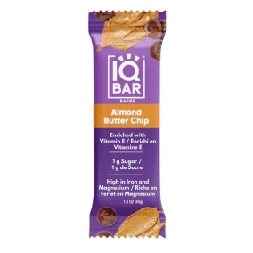 IQBAR - Vegan and Keto Protein Bars - Almond Butter Chip - 45g