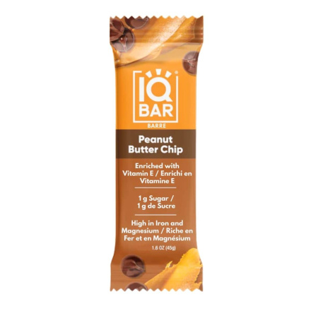 IQBAR - Vegan and Keto Protein Bars - Peanut Butter Chip - 45g