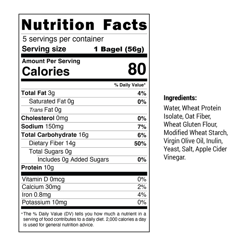 Inspire Protein Kitchen - Plain Bagels - 284g