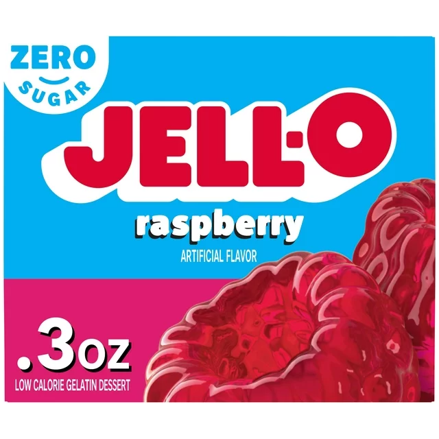 Poudre de gélatine gelée sans sucre Jell-O - Framboise - 0,3 oz