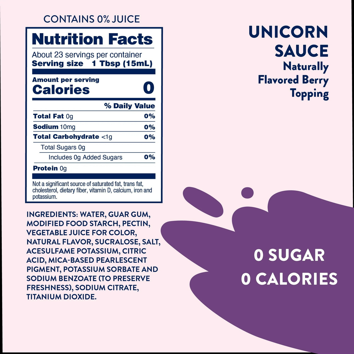 Skinny Mixes - Sugar Free Sauce Topping - Unicorn - 12oz