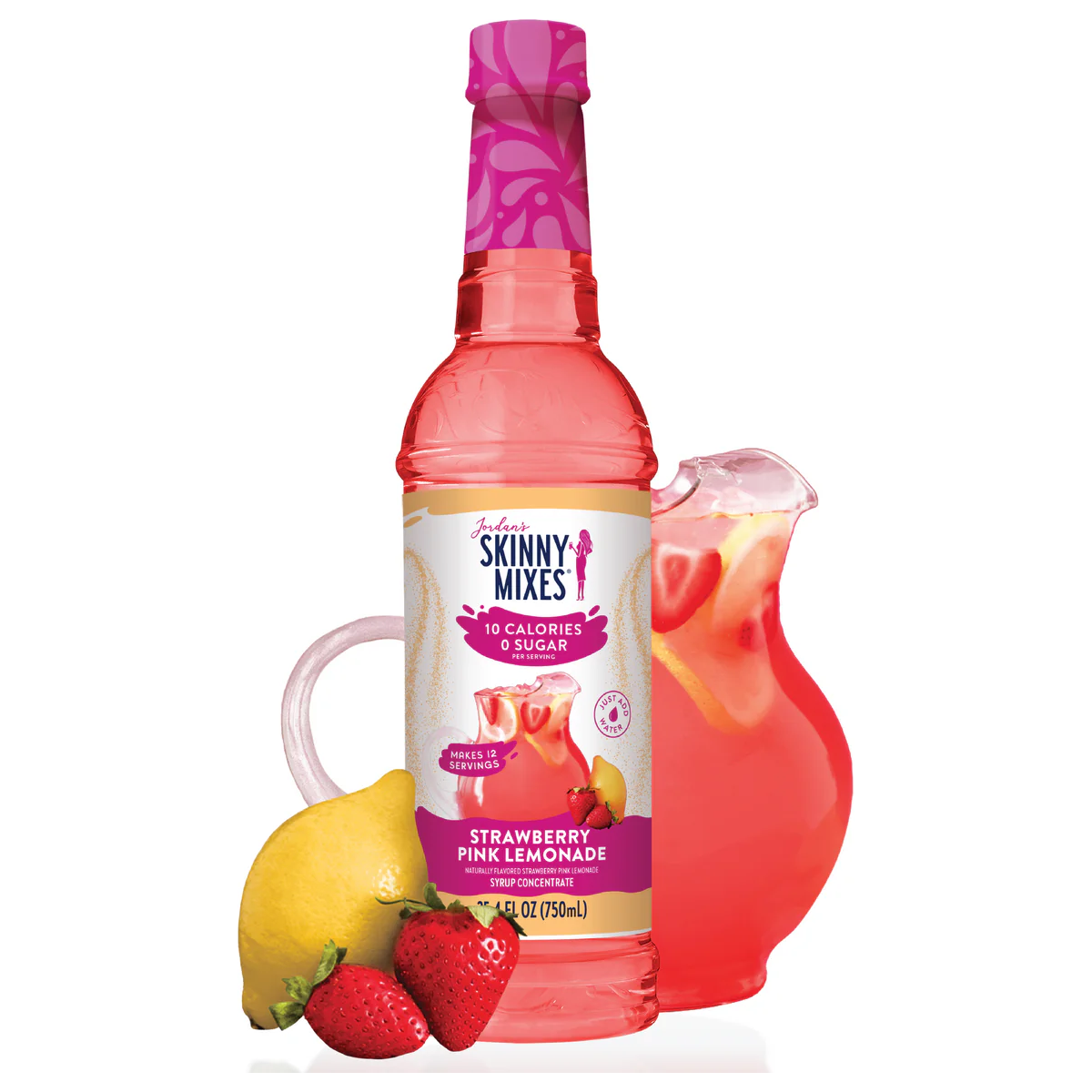 Skinny Mixes - Sugar Free Strawberry Pink Lemonade Concentrate - 750ml