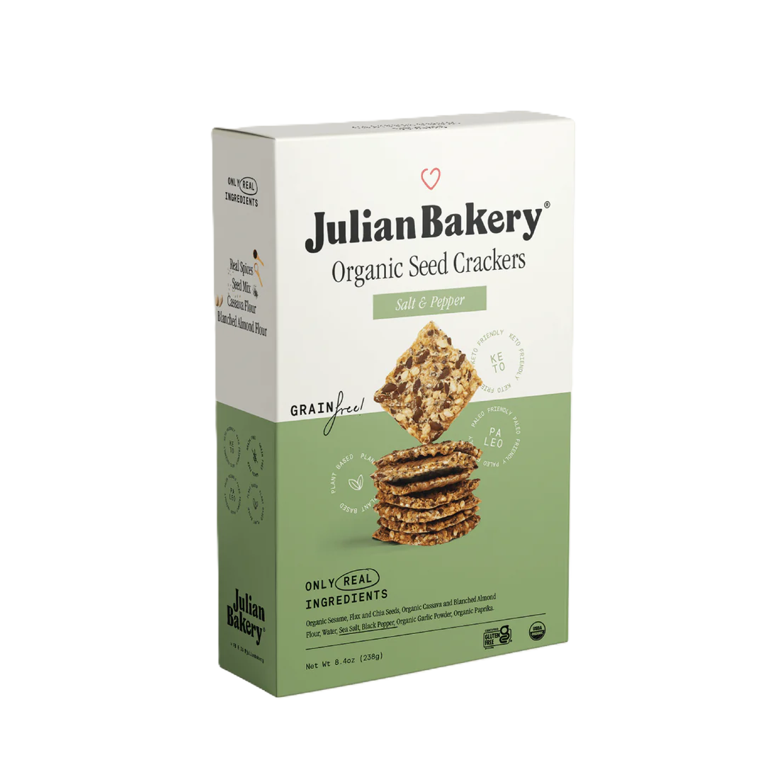 Julian Bakery - Crackers - Paleo Thin Organic Salt & Pepper - 113g