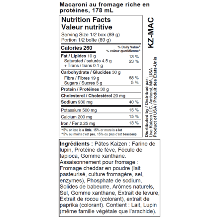 Kaizen Food Company - Low Carb Pasta - Mac & Cheese - 6.4oz