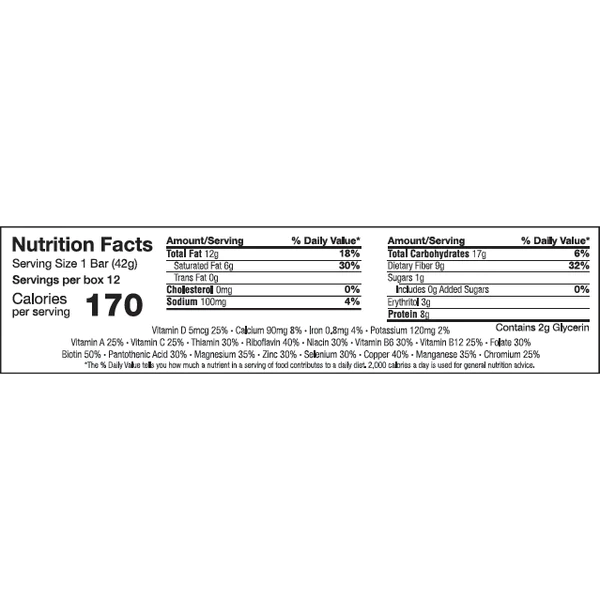 Keto Wise - Barres de remplacement de repas Keto - Explosion de chocolat et d'amandes - 1 barre