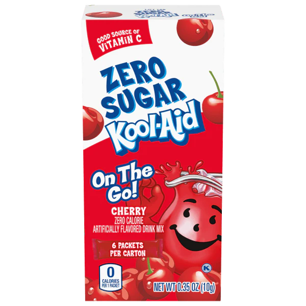 Kool Aid - Zero Sugar On-the-Go Drink Mix - Cherry - 6 packets