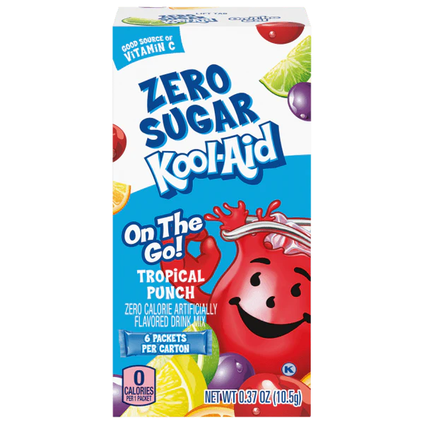 Kool Aid - Zero Sugar On-the-Go Drink Mix - Tropical Punch - 6 packets