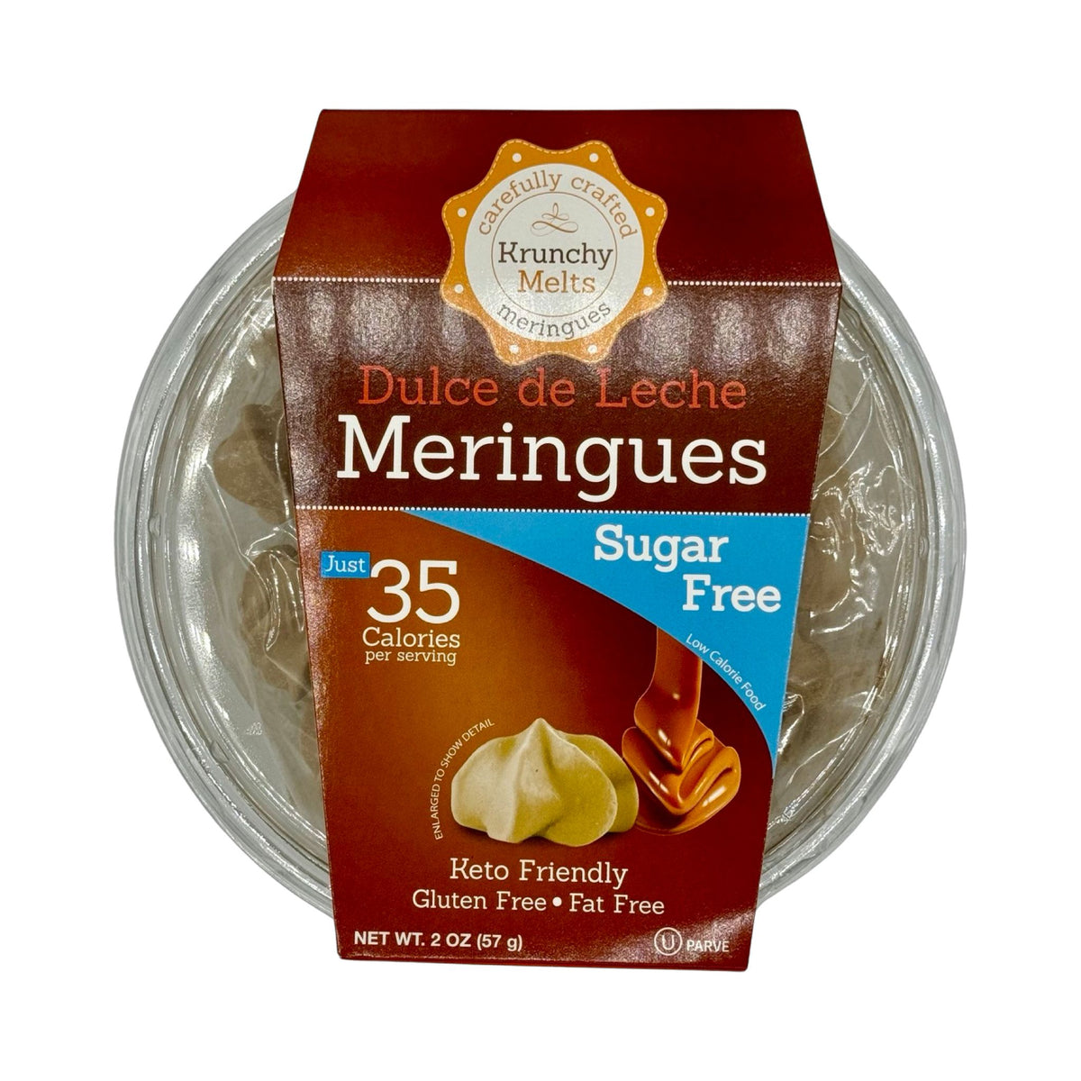 Krunchy Melts - Sugar Free Meringue - Dulce de Leche - 57g
