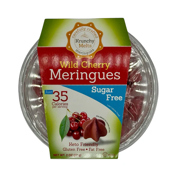 Krunchy Melts - Sugar Free Meringue - Wild Cherry - 57g