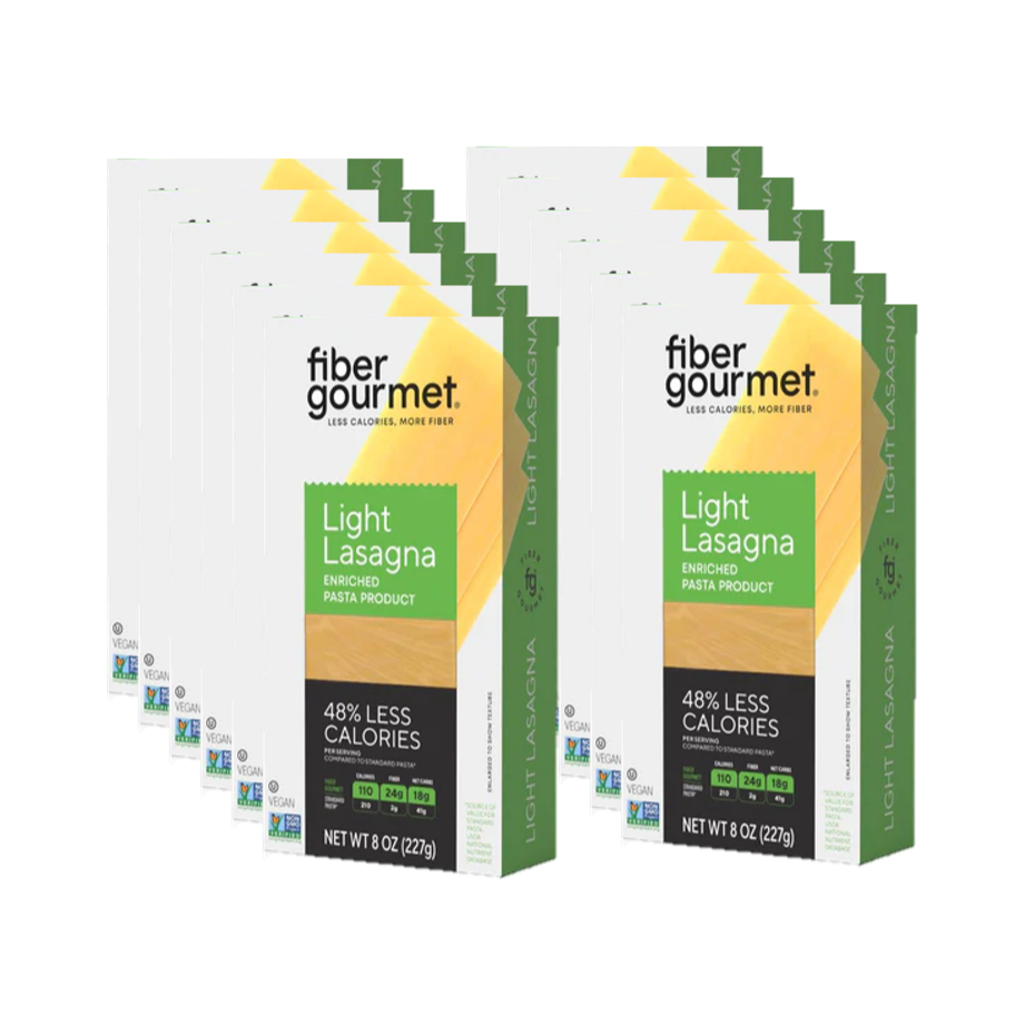 Fiber Gourmet - High Fiber Light Pasta - Lasagna ** Case of 12 ** (227g box)