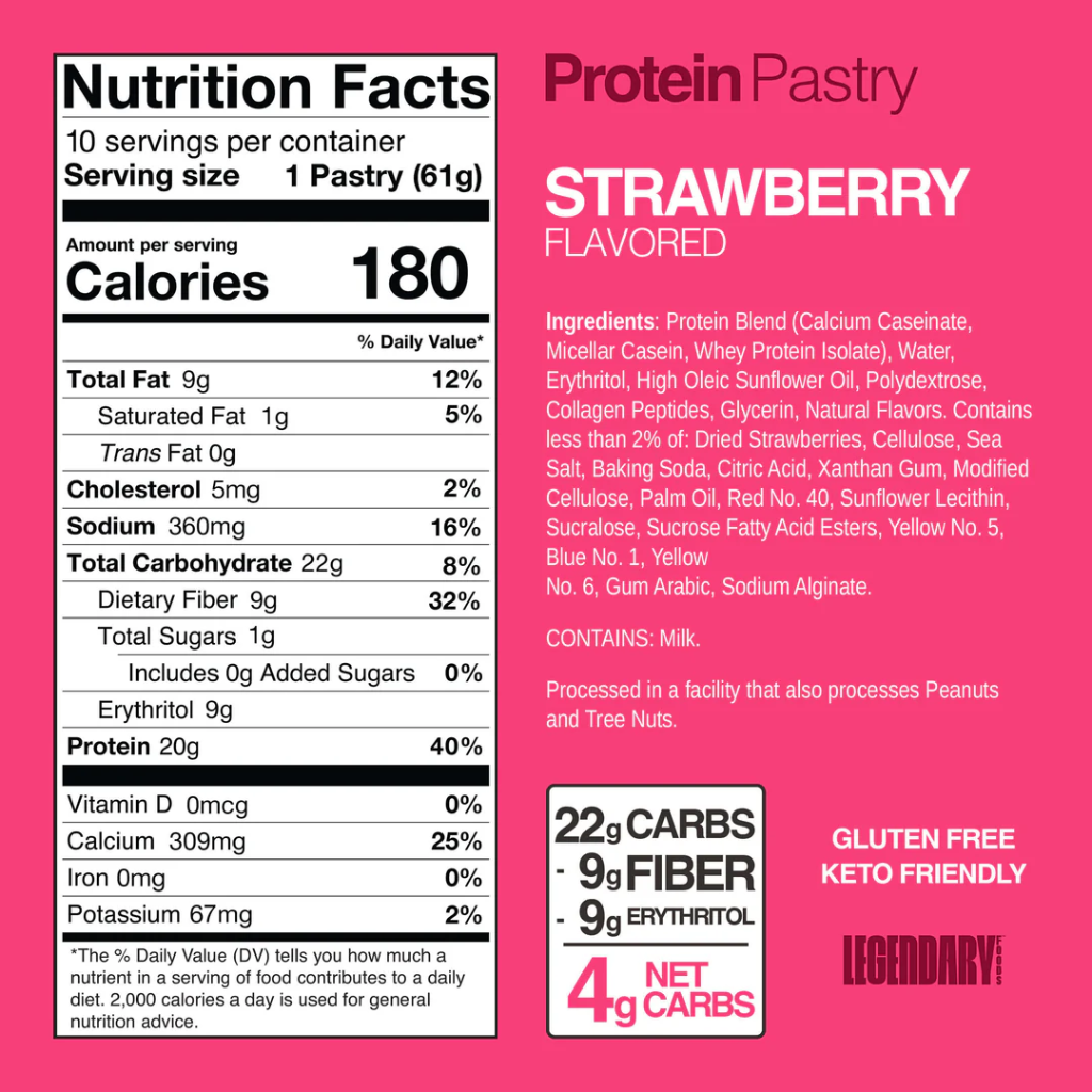 Legendary Foods - Protein Pastry - Strawberry - 61g