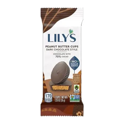 Lily's - Coupes au beurre de cacahuète - Chocolat noir 70% cacao - 91 g